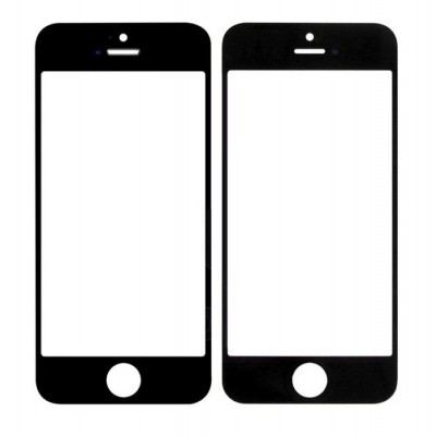 Replacement Front Glass For Apple Iphone 5c Black By - Maxbhi Com