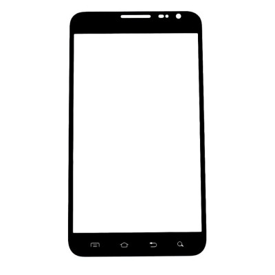Replacement Front Glass For Samsung Galaxy Note N7000 Black By - Maxbhi Com