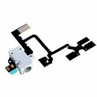 Volume Button Flex Cable For Apple iPhone 4, 4G With Audio Jack White