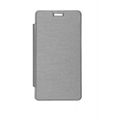 Flip Cover For Intex Aqua 4.5e Grey By - Maxbhi.com