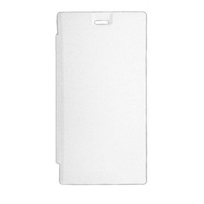 Flip Cover For Micromax Canvas Amaze 4g Q491 White By - Maxbhi.com