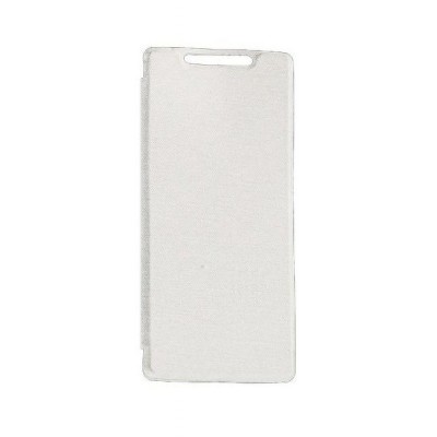Flip Cover For Micromax Canvas Fire 4g Q411 White By - Maxbhi.com