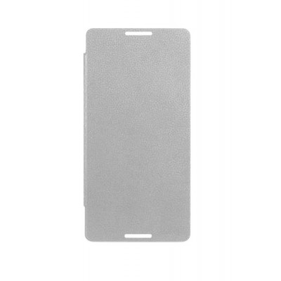 Flip Cover For Celkon Q54 Plus Silver By - Maxbhi.com