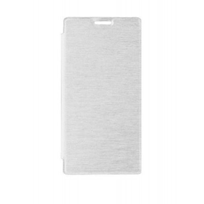 Flip Cover For Videocon Infinium Z55 Krypton White By - Maxbhi.com