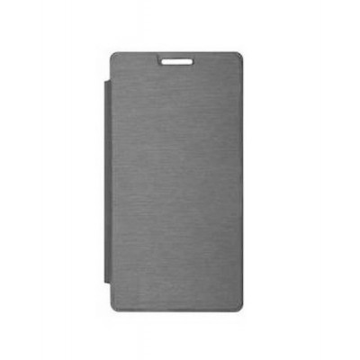 Flip Cover For Intex Cloud M6 8gb Grey By - Maxbhi.com