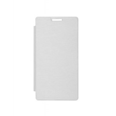 Flip Cover For Intex Cloud M6 8gb White By - Maxbhi.com