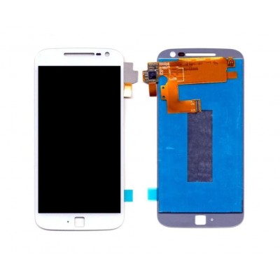 Lcd With Touch Screen For Moto G4 Plus 32gb White By - Maxbhi Com