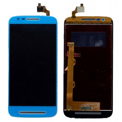 Lcd With Touch Screen For Moto E3 White By - Maxbhi Com