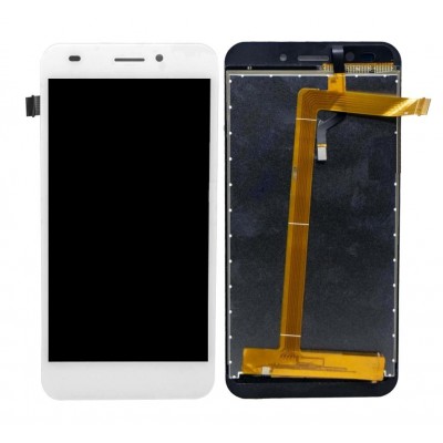 Lcd With Touch Screen For Lyf Wind 5 White By - Maxbhi Com