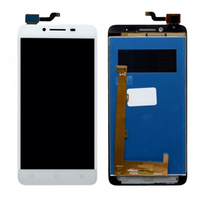 Lcd With Touch Screen For Lenovo A6600 Plus White By - Maxbhi Com
