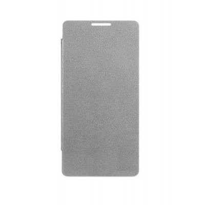 Flip Cover For Intex Aqua 4.5 Pro Grey By - Maxbhi.com