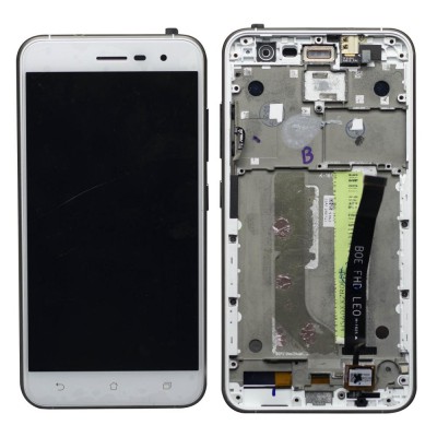 Lcd With Touch Screen For Asus Zenfone 3 White By - Maxbhi Com