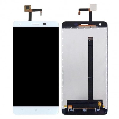 Lcd With Touch Screen For Oukitel K6000 Pro Silver By - Maxbhi Com