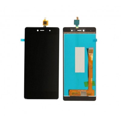 Lcd With Touch Screen For Wiko Fever 4g Black Grey By - Maxbhi Com
