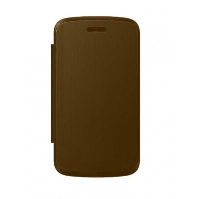 Flip Cover For Intex Cloud Fame Brown By - Maxbhi.com