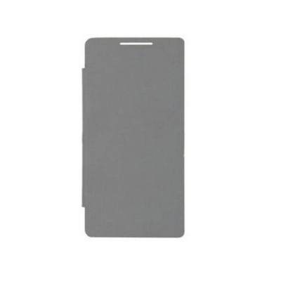 Flip Cover For Spice Xlife 415 Grey By - Maxbhi.com