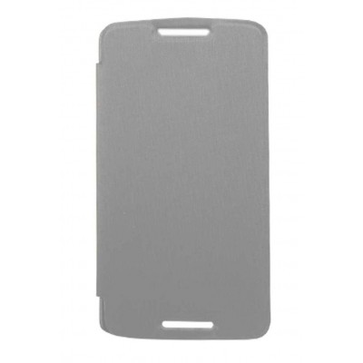 Flip Cover For Moto X 2017 Silver By - Maxbhi.com