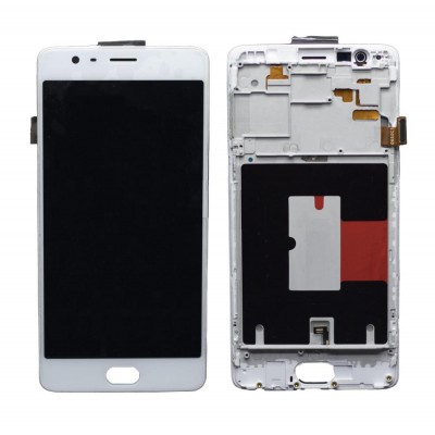 Lcd With Touch Screen For Oneplus 3t White By - Maxbhi Com