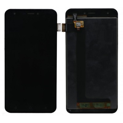 Lcd With Touch Screen For Intex Cloud Q11 Black By - Maxbhi Com