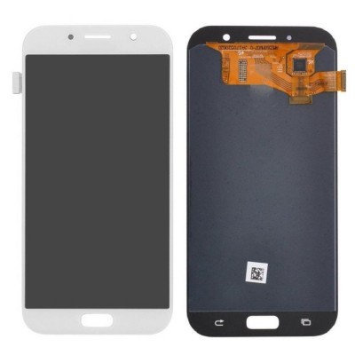 Lcd With Touch Screen For Samsung Galaxy A7 2017 White By - Maxbhi Com