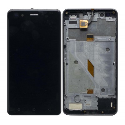 Lcd With Touch Screen For Intex Aqua Crystal Black By - Maxbhi Com