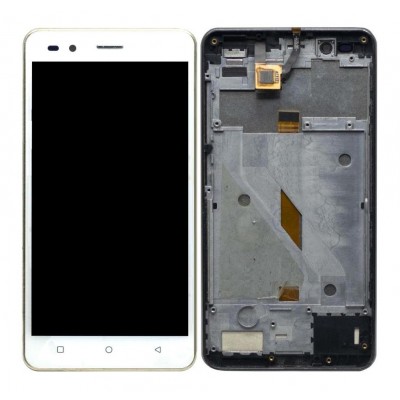 Lcd With Touch Screen For Intex Aqua Crystal White By - Maxbhi Com