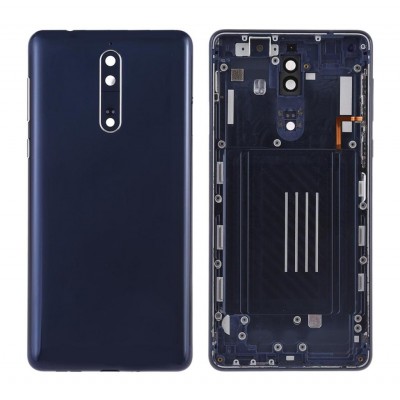 Back Panel Cover For Nokia 8 Blue - Maxbhi Com