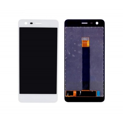 Lcd With Touch Screen For Nokia 2 White By - Maxbhi Com