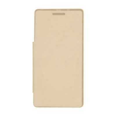 Flip Cover For Micromax Canvas 2 2017 Gold By - Maxbhi.com