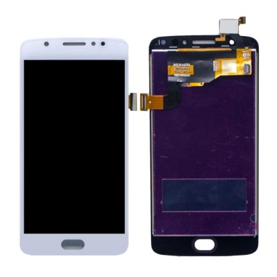 Lcd With Touch Screen For Moto E4 White By - Maxbhi Com