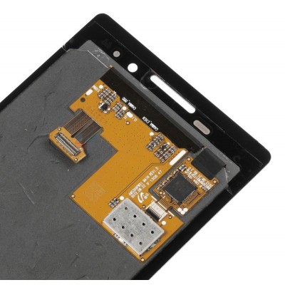 LCD with Touch Screen for Blackberry Porsche Design P9983 Graphite - Black (complete assembly folder)