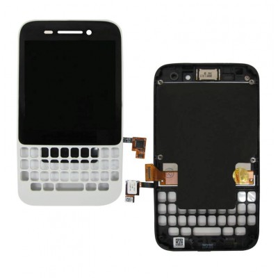 LCD with Touch Screen for BlackBerry Q5 - White (complete assembly folder)