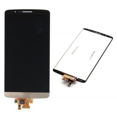 LCD with Touch Screen for LG G3 D855 - Gold (complete assembly folder)