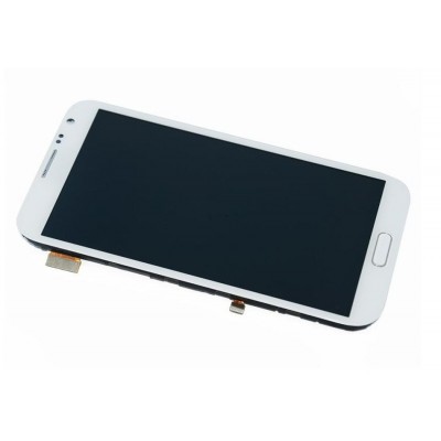 LCD with Touch Screen for Samsung Galaxy Note II N7100 - White (complete assembly folder)