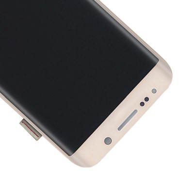 LCD with Touch Screen for Samsung Galaxy S6 edge Plus Duos - Gold (complete assembly folder)