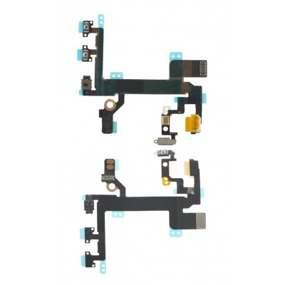 Power Button Flex Cable For Apple Iphone 5son Off Flex Pcb By - Maxbhi Com