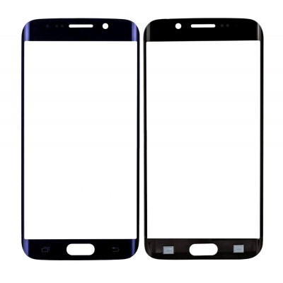 Replacement Front Glass For Samsung Galaxy S6 Edge Black By - Maxbhi Com