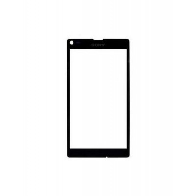 Replacement Front Glass For Sony Xperia L C2105 Black By - Maxbhi.com