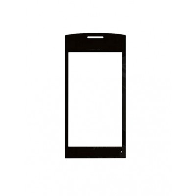 Replacement Front Glass For Nokia 500 Black By - Maxbhi.com