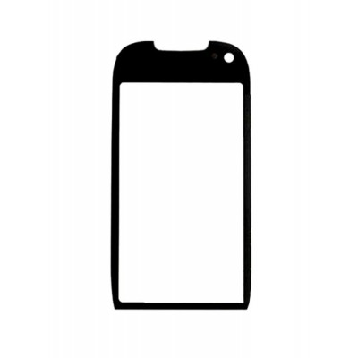 Replacement Front Glass For Nokia C7 Black By - Maxbhi.com