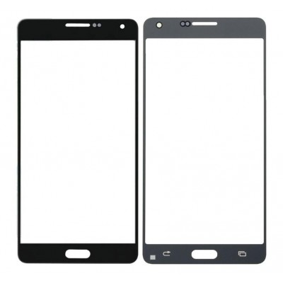 Replacement Front Glass For Samsung Galaxy A7 2015 Black By - Maxbhi Com
