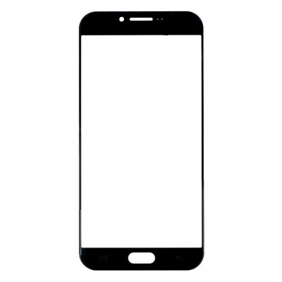 Replacement Front Glass For Samsung Galaxy A8 2016 Black By - Maxbhi Com