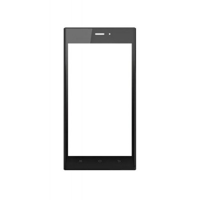 Replacement Front Glass For Xiaomi Mi 3 Black By - Maxbhi.com