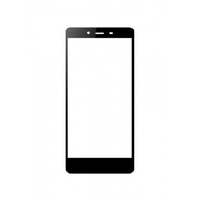 Replacement Front Glass For Micromax Canvas Sliver 5 Q450 Black By - Maxbhi.com