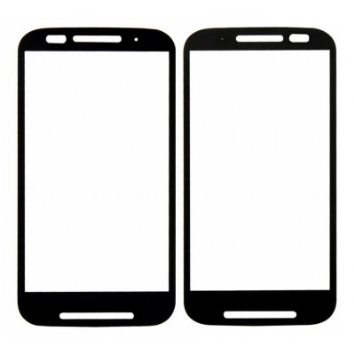 Replacement Front Glass For Motorola Moto E Dual Tv Xt1025 With Digital Tv Black By - Maxbhi Com