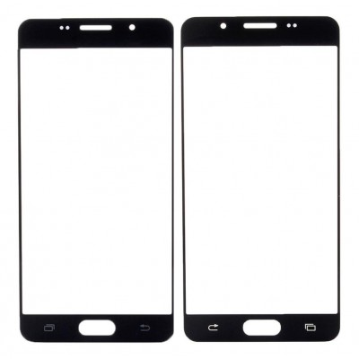 Replacement Front Glass For Samsung Galaxy A5 2016 Black By - Maxbhi Com