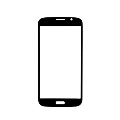Replacement Front Glass For Samsung Galaxy Mega 5.8 I9152 Black By - Maxbhi.com
