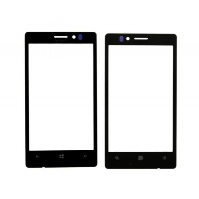Replacement Front Glass For Nokia Lumia 925 Black By - Maxbhi Com