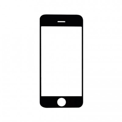 Replacement Front Glass For Apple Iphone Black By - Maxbhi Com