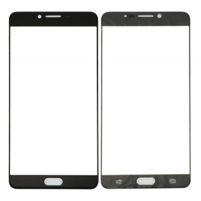Replacement Front Glass For Samsung Galaxy C9 Pro Black By - Maxbhi Com